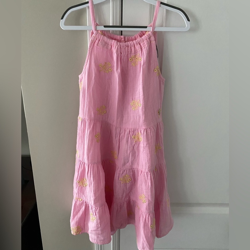 Guess Girls Tiered Gauze Dress Pink NWT Size 8